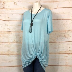 D1 - #M2D Grey Floral Knot Tie Top - M